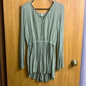 Forest green summer romper